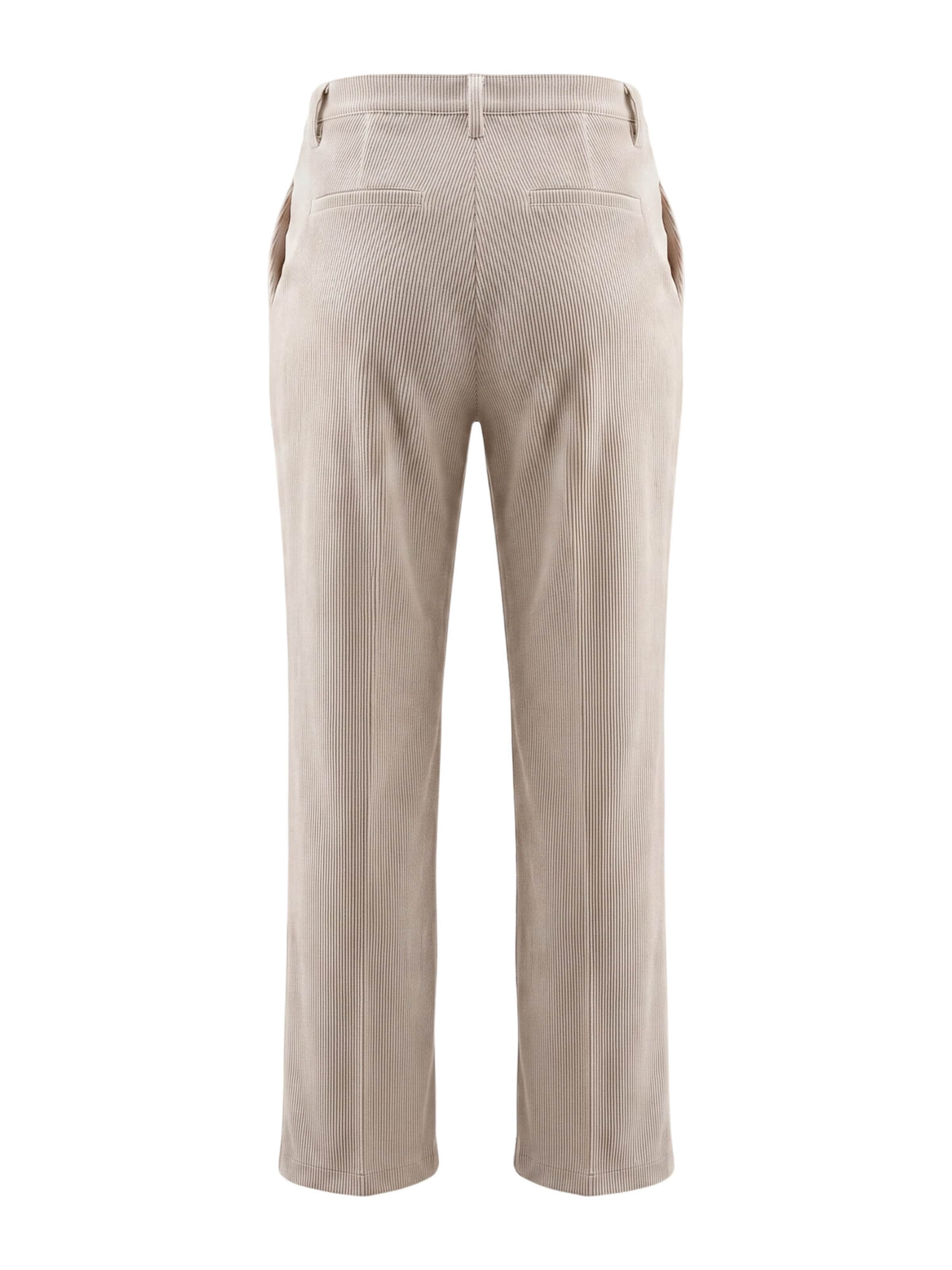 zero Regular Casual-Hose mit Bügelfalte in Beige