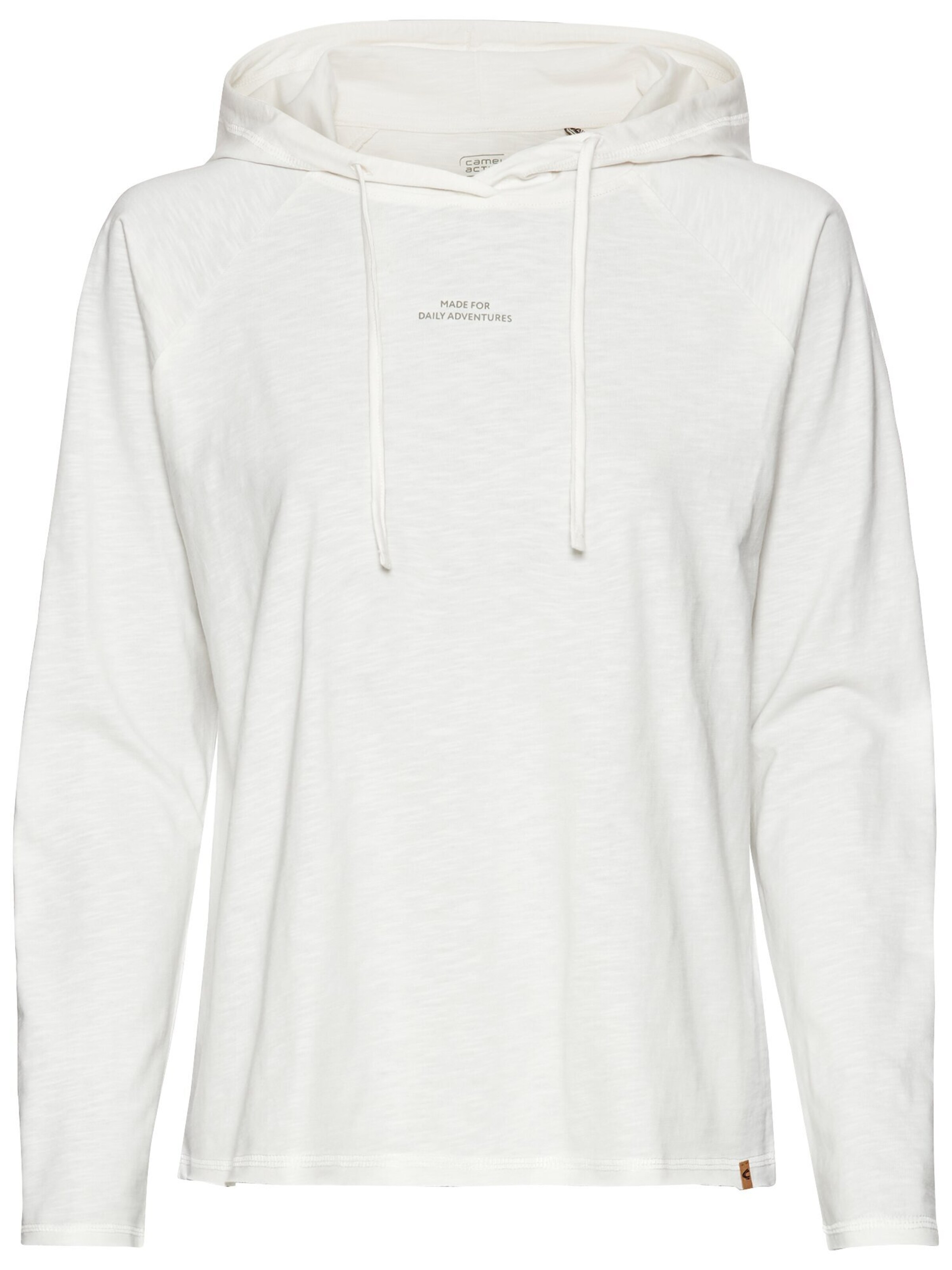 CAMEL ACTIVE Hoodie aus reiner Baumwolle in Weiß: Vorderseite