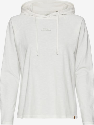 CAMEL ACTIVE Hoodie aus reiner Baumwolle in Weiß: Vorderseite
