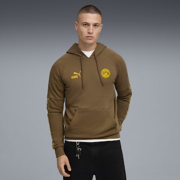 PUMA Sweatshirt 'Borussia Dortmund King' in Brown: front