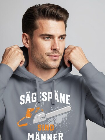 Neverless Sweatshirt 'Männerglitzer' in Grey