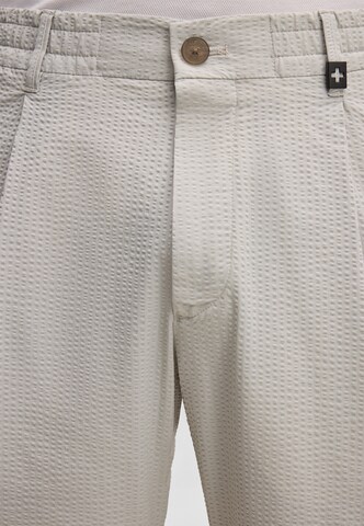 STRELLSON Regular Bundfaltenhose 'Lui' in Silber