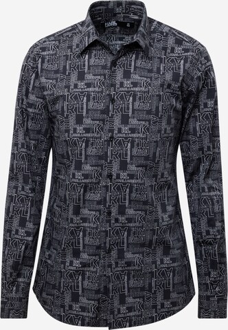 Karl Lagerfeld Regular fit Button Up Shirt in Black: front