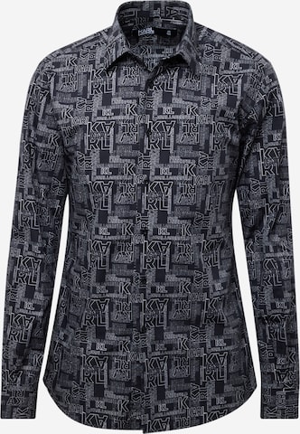 Karl Lagerfeld Regular fit Button Up Shirt in Black: front