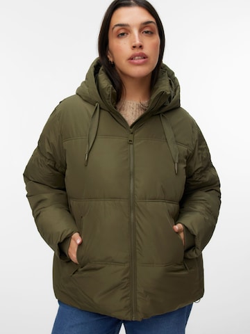 Vero Moda Curve Overgangsjakke i grøn: forside