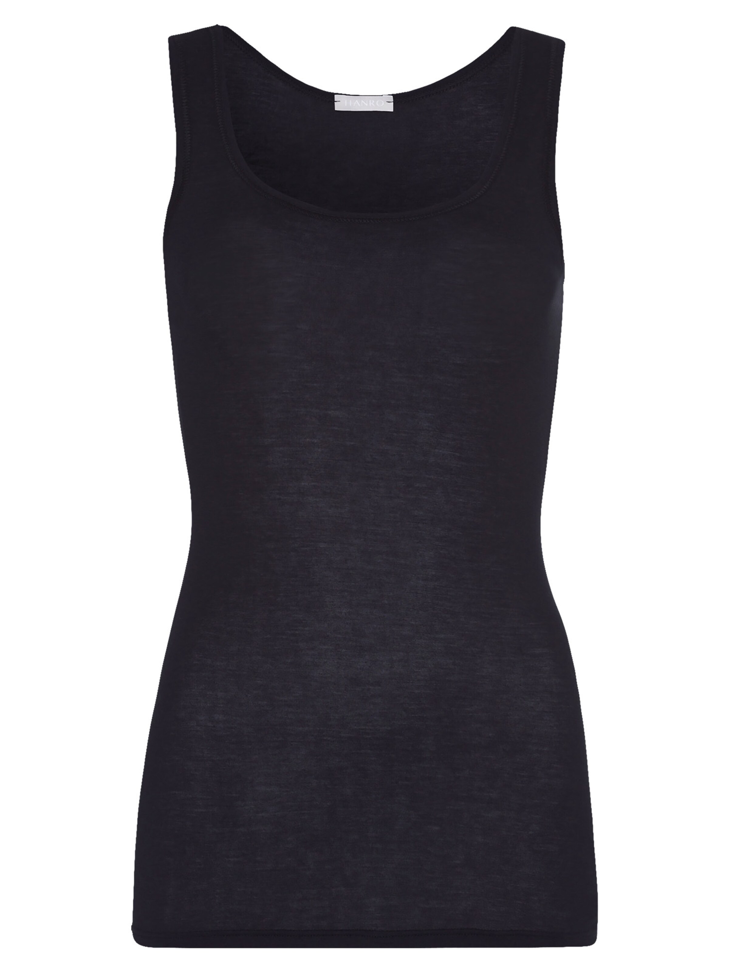 Hanro Unterhemd 'Ultralight'‌‌‌‌‌‌‌‌‌ in Schwarz: Vorderseite
