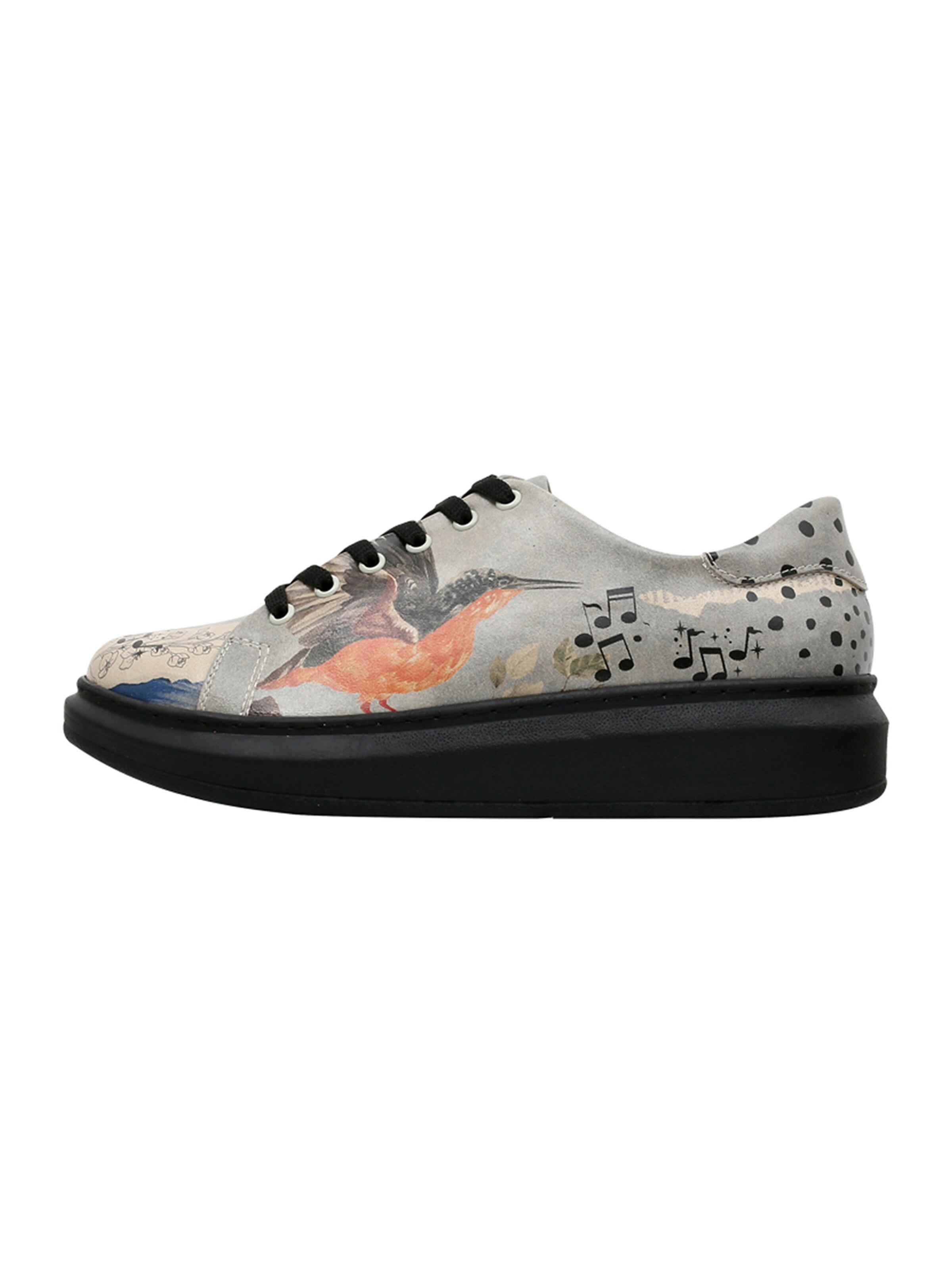 DOGO Sneakers 'DOGO Myra - Birds Chirping' in Grey: front