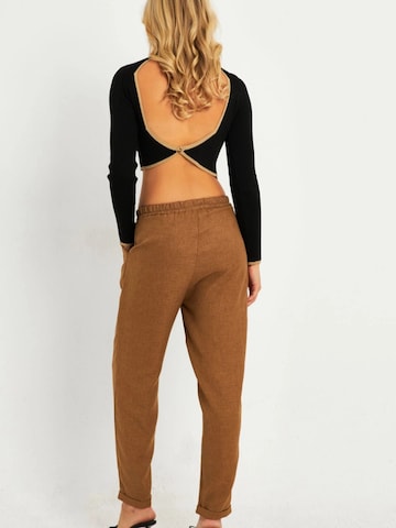 bēšs Cool & Sexy Pakapēniski sašaurināts piegriezums Klasiskas bikses