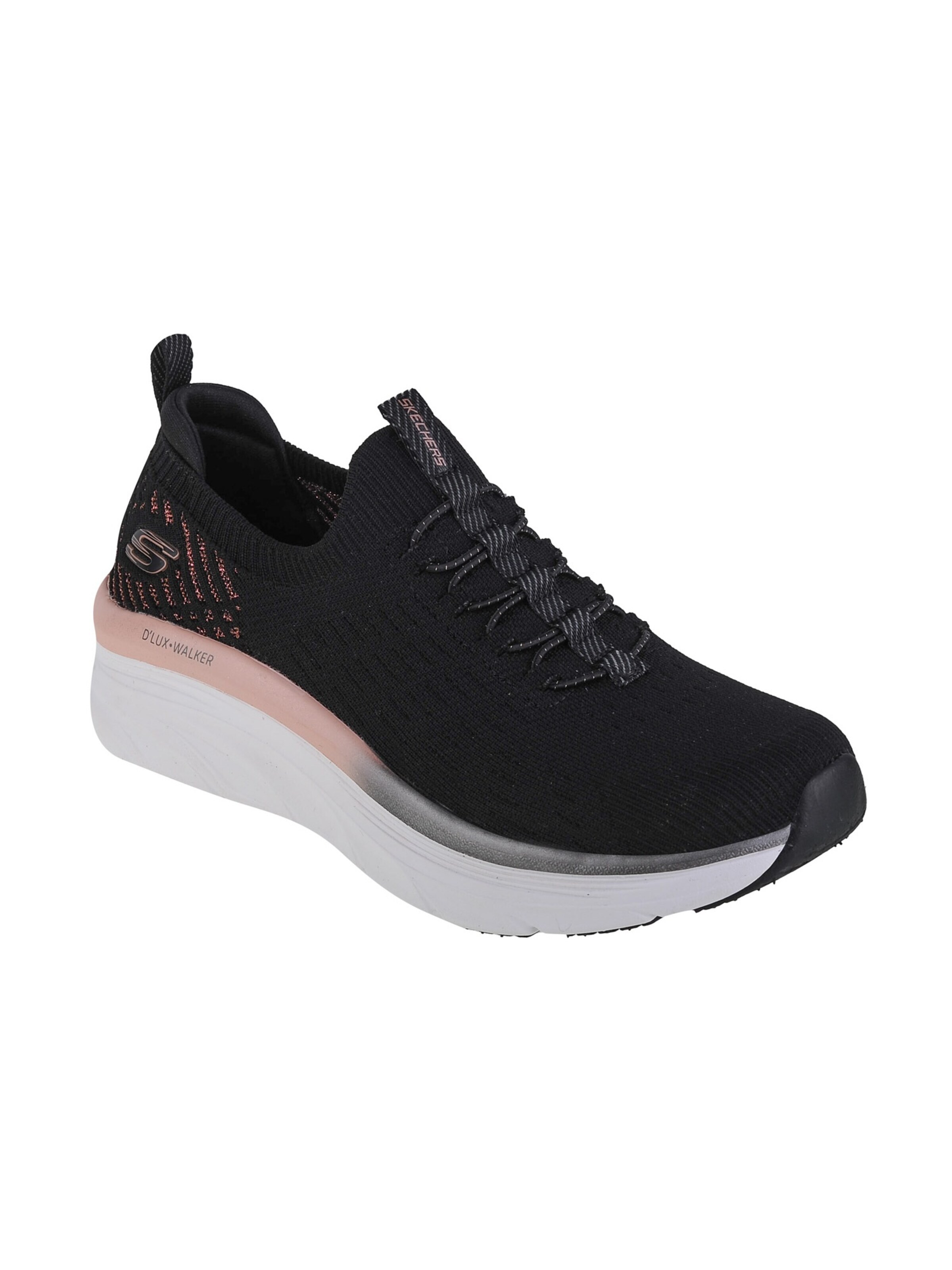SKECHERS Sneakers laag 'Skechers D'Lux Walker Let It Glow' in Zwart