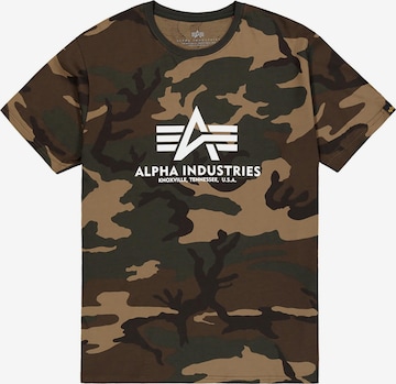 ALPHA INDUSTRIES Shirt 'Basic Logo' in Braun: Vorderseite