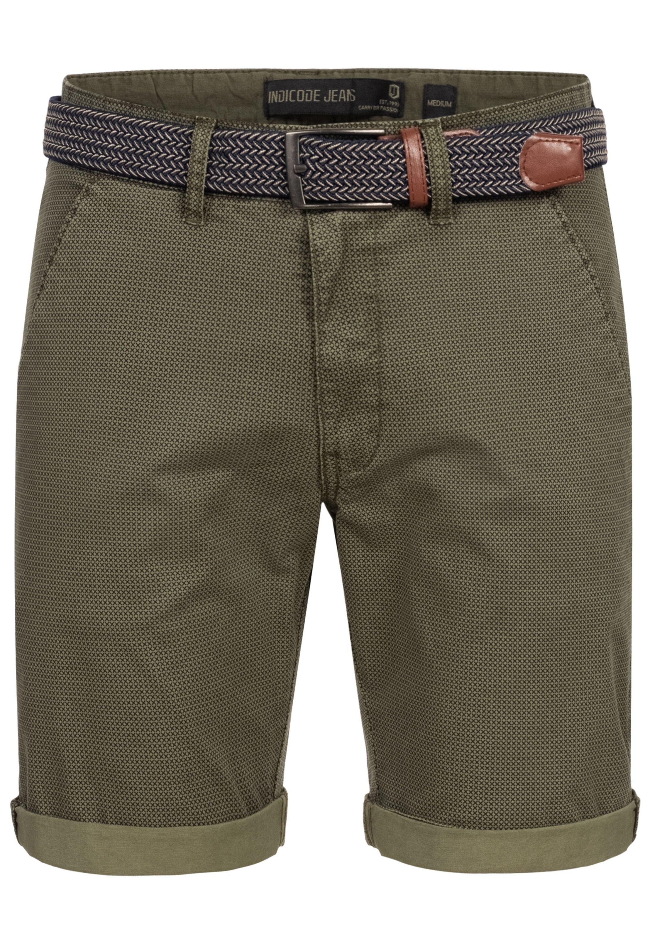 INDICODE JEANS Broek ' Estrada ' in Groen: voorkant