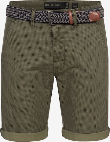 Regular Pantalon ' Estrada ' INDICODE JEANS en vert : devant