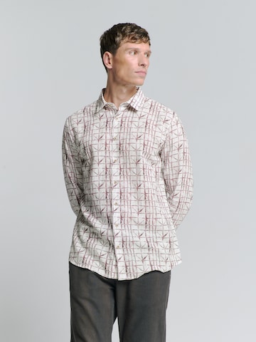 No Excess Regular fit Overhemd in Lila: voorkant