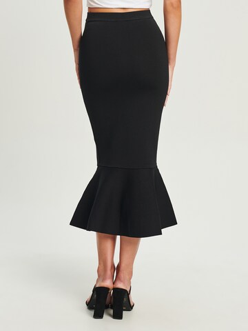 Tussah Skirt 'LOLITA' in Black: back