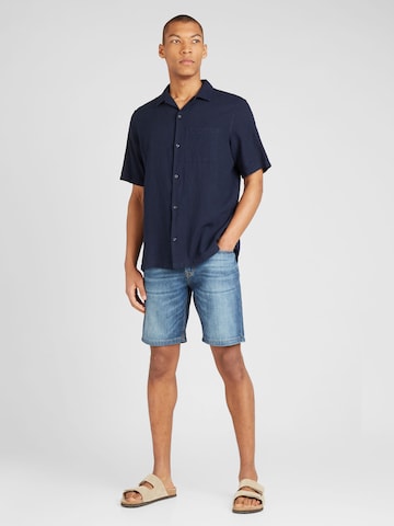 GAP Regular fit Button Up Shirt in Blue