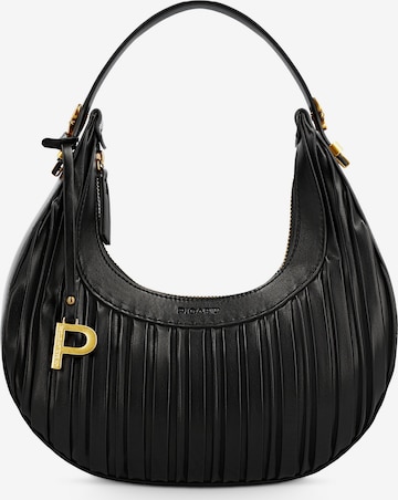 Picard Schultertasche 'Croissant' in Schwarz: Vorderseite