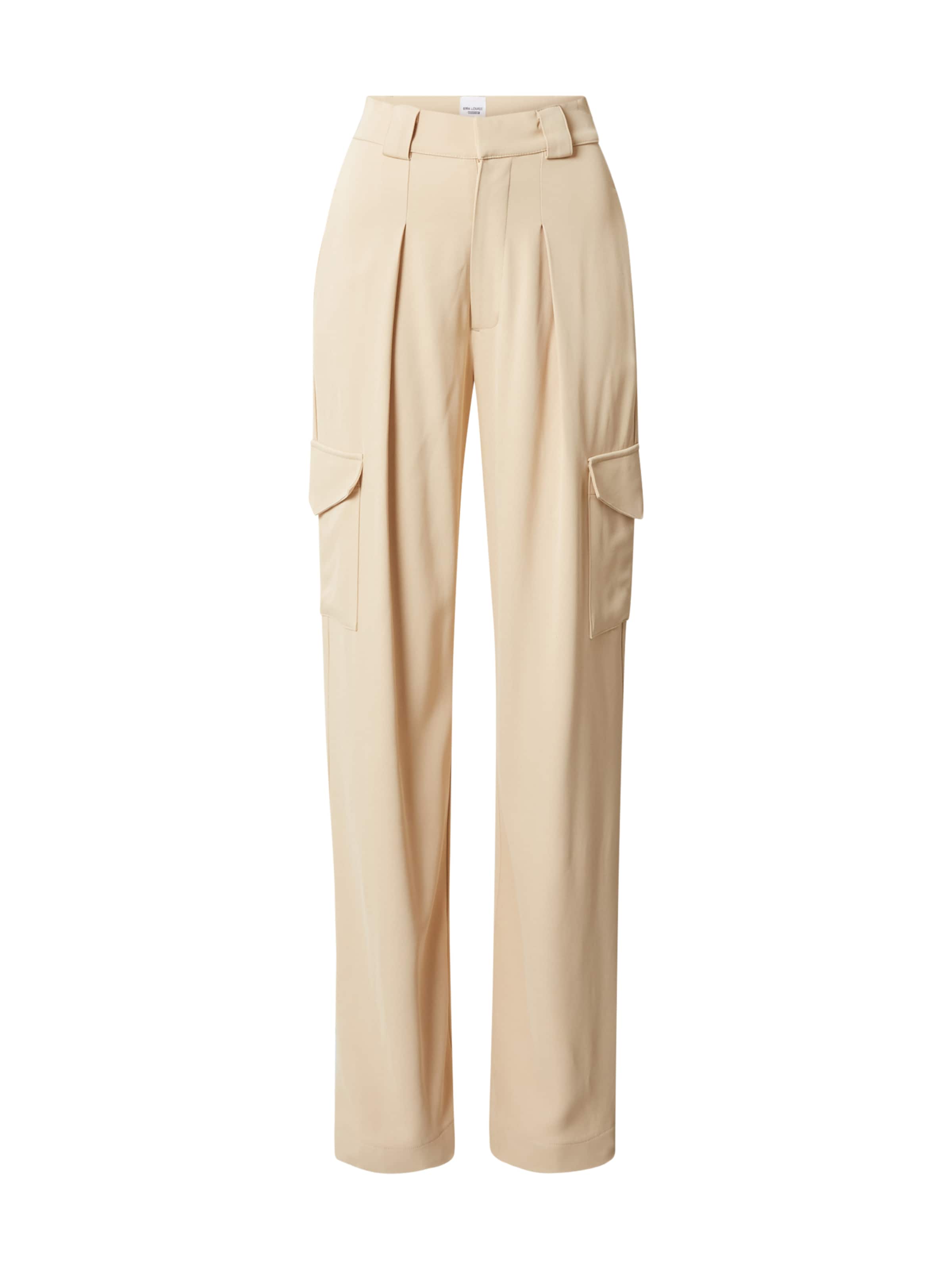 regular Pantaloni con pieghe 'Lena' di Ema Louise x ABOUT YOU in beige: frontale