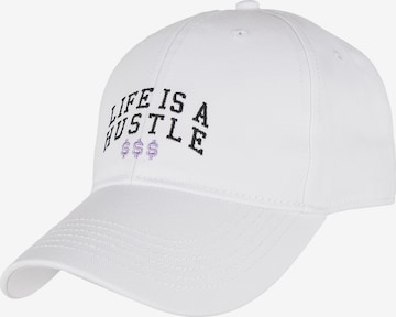 Cayler & Sons Cap 'Hustle Life Curved' in White: front