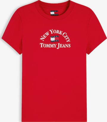 Tommy Jeans - Camisa em vermelho: frente