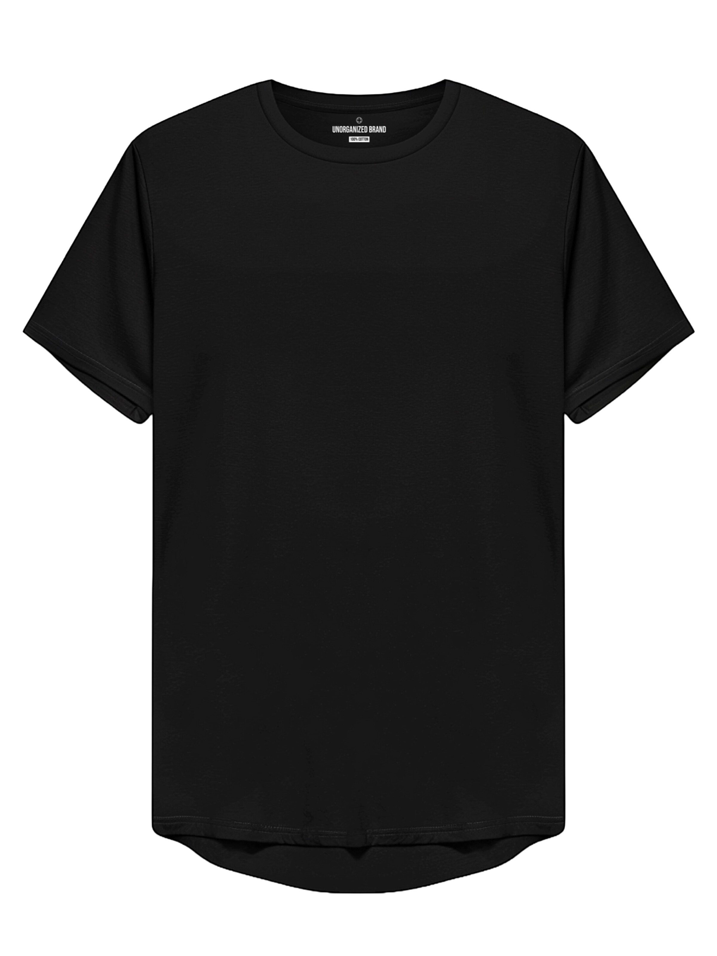 UNORGANIZED BRAND Shirt 'BASIC RUNDER SAUM T25'‌‌‌ in Schwarz: Vorderseite