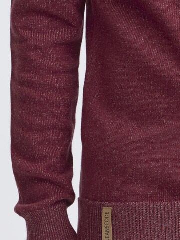 INDICODE JEANS Gebreid vest 'Andy' in Rood
