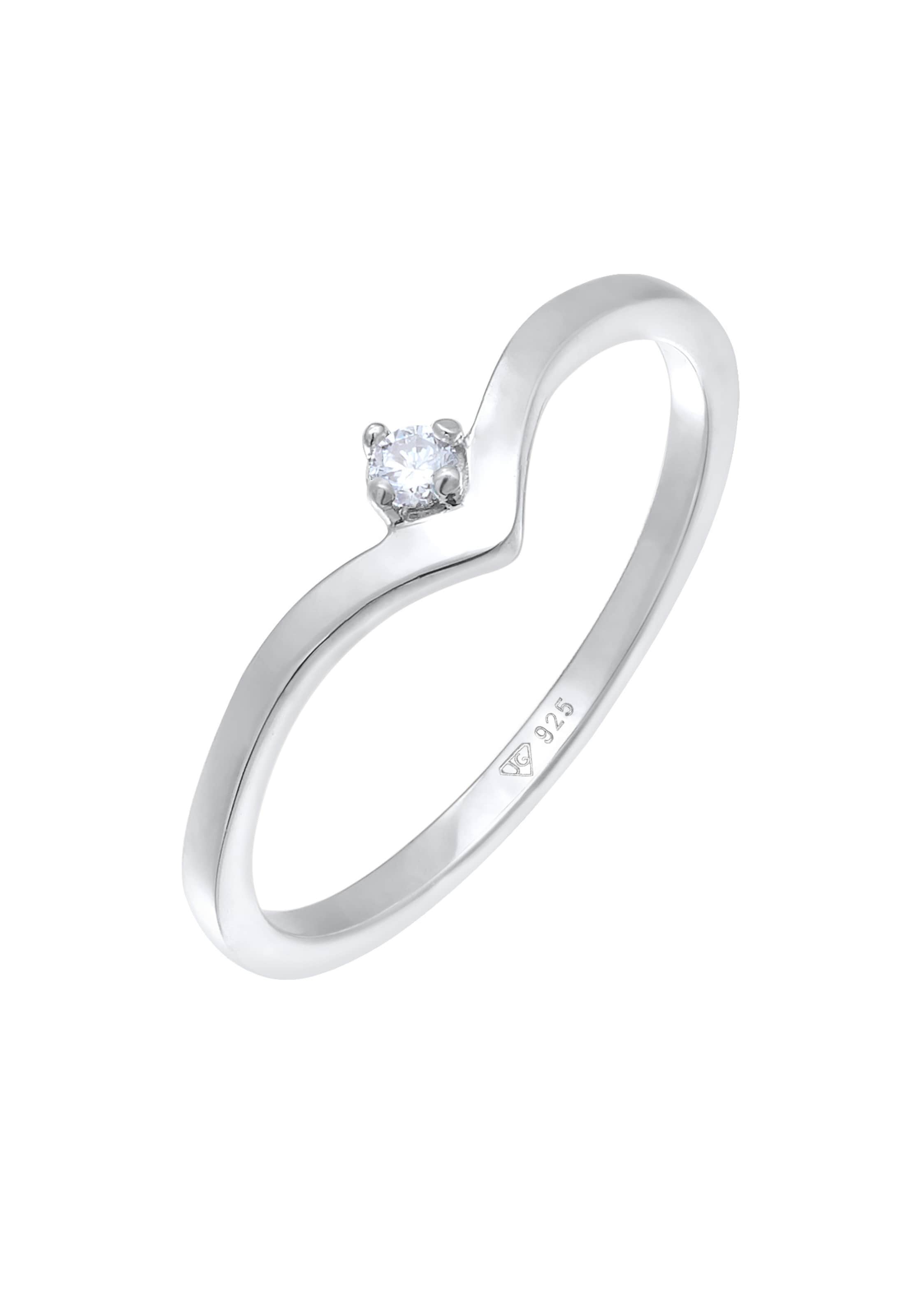 Elli DIAMONDS Ring in Zilver: voorkant