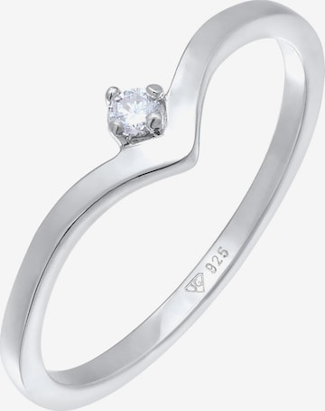 Elli DIAMONDS Ring in Silver: front