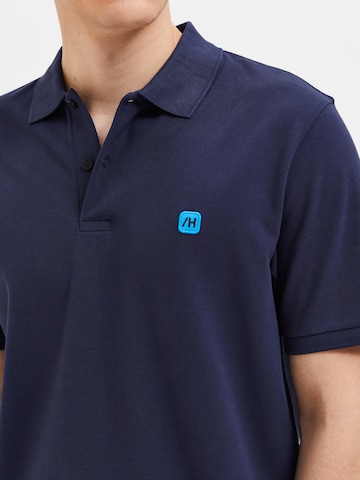 T-Shirt 'Dante' SELECTED HOMME en bleu
