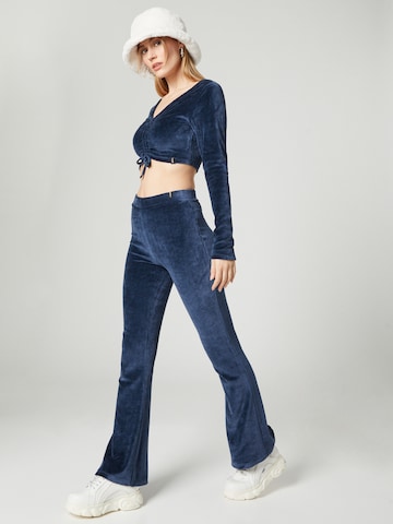 évasé Pantalon 'Luna' VIERVIER en bleu