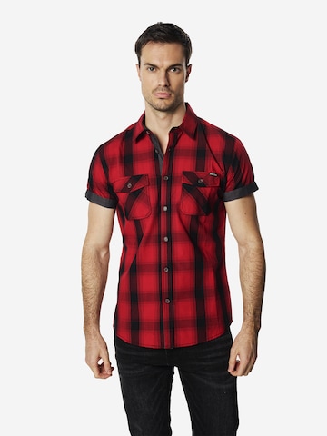 Slim fit Camicia di KOROSHI in rosso: frontale
