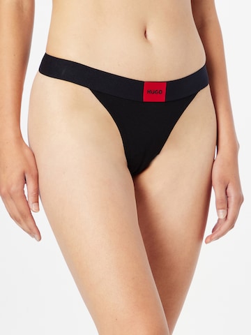 HUGO Red Thong in Black: front