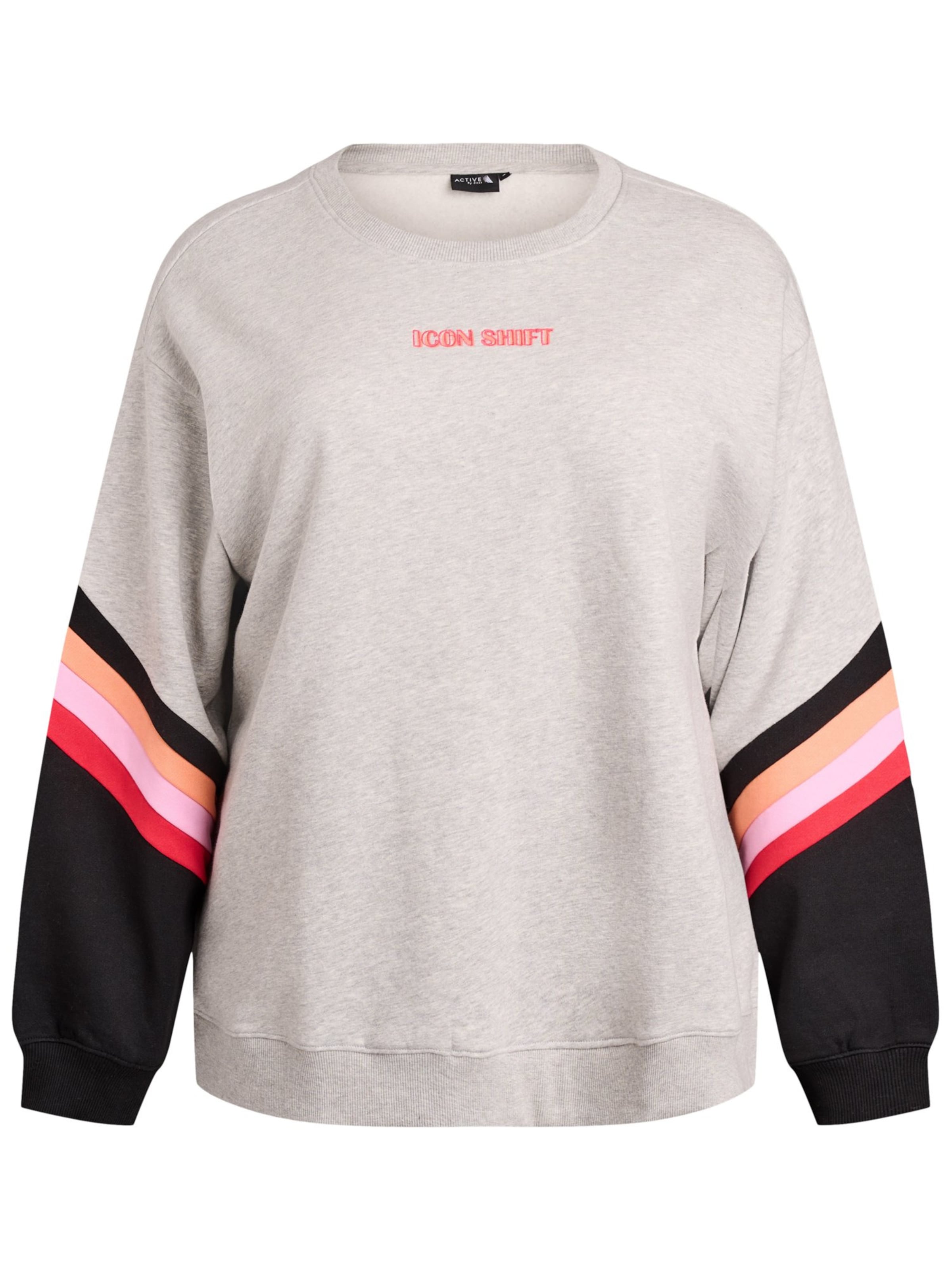 Active by Zizzi Sweatshirts 'ANJI' in Grau: Vorderseite