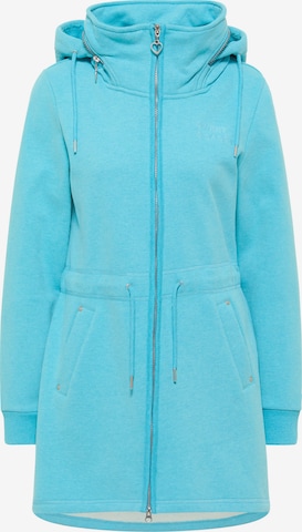 MYMO Zip-Up Hoodie in Blue: front