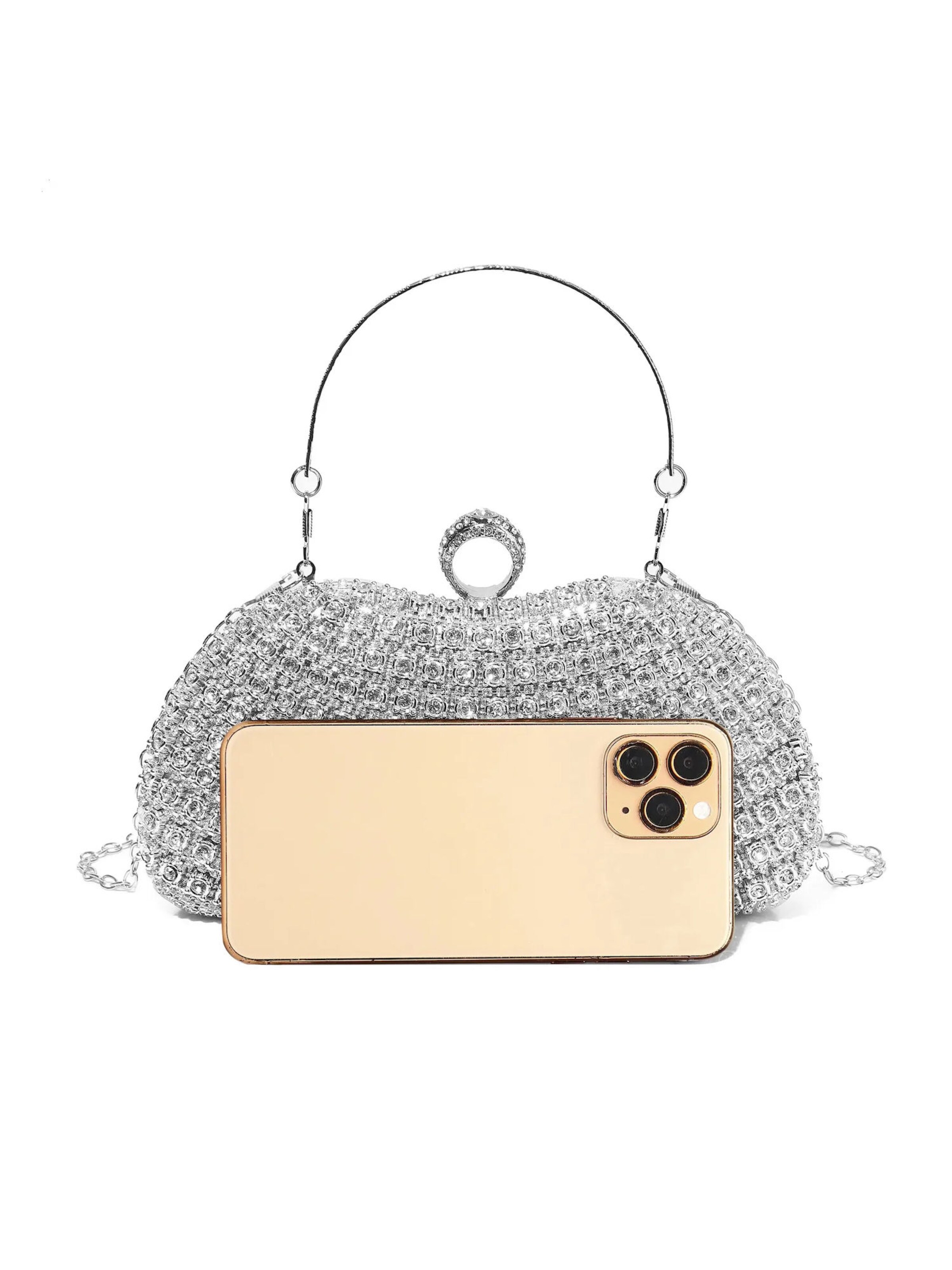 Tomshop24-7 Clutch 'Diamond' in Silver