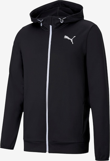 PUMA Sportsweatjacke in schwarz / weiß, Produktansicht