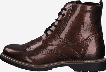 s.Oliver Lace-Up Ankle Boots in Bronze