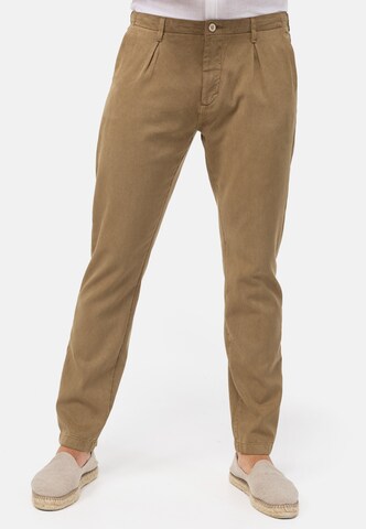 INDICODE JEANS Regular Chino Pants ' Ville ' in Brown: front
