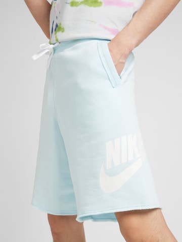 Nike Sportswear Ohlapna forma Hlače 'CLUB ALUMNI' | modra barva