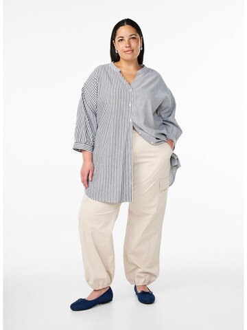 Zizzi Loosefit Cargohose in Beige