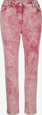 MIAMODA Slim fit Jeans in Pink: front