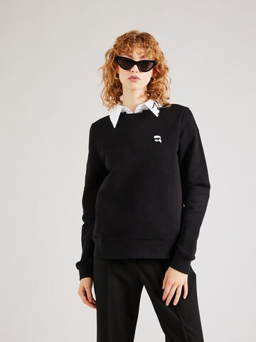 Karl Lagerfeld Sweatshirt 'Ikonik 2.0' in Zwart: voorkant