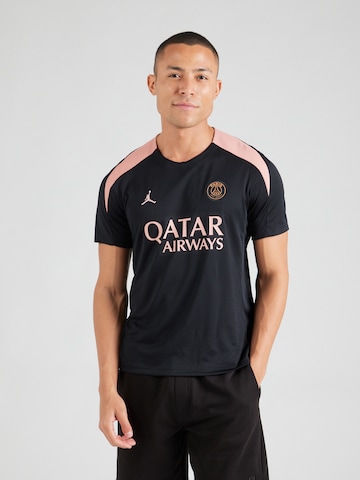 Tricou funcțional 'PSG' de la NIKE pe negru: față