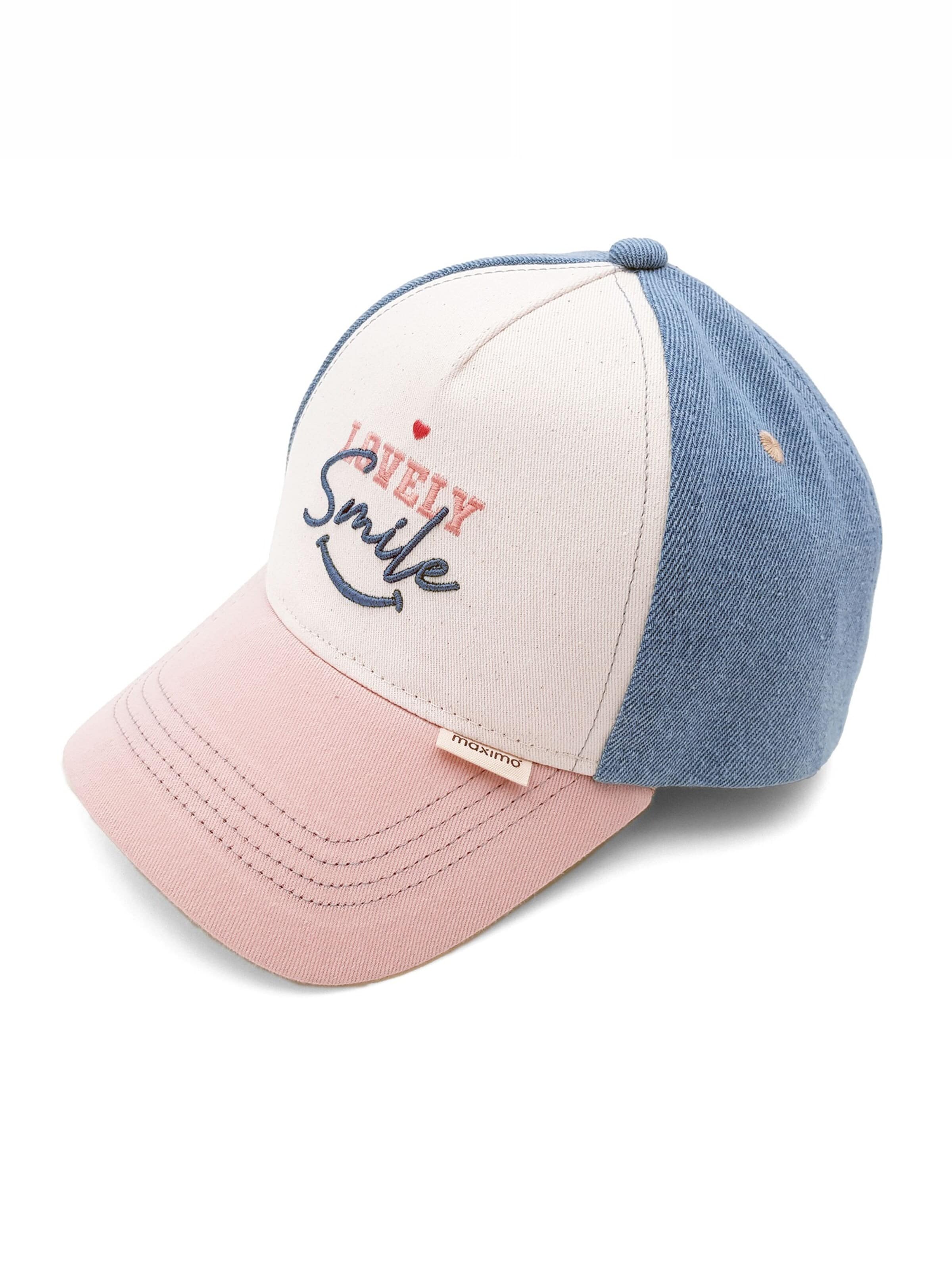 MAXIMO Hut 'KIDS GIRL-Cap lovely smile snap-back Verschluß'‌‌‌‌‌‌ in Blau: Vorderseite