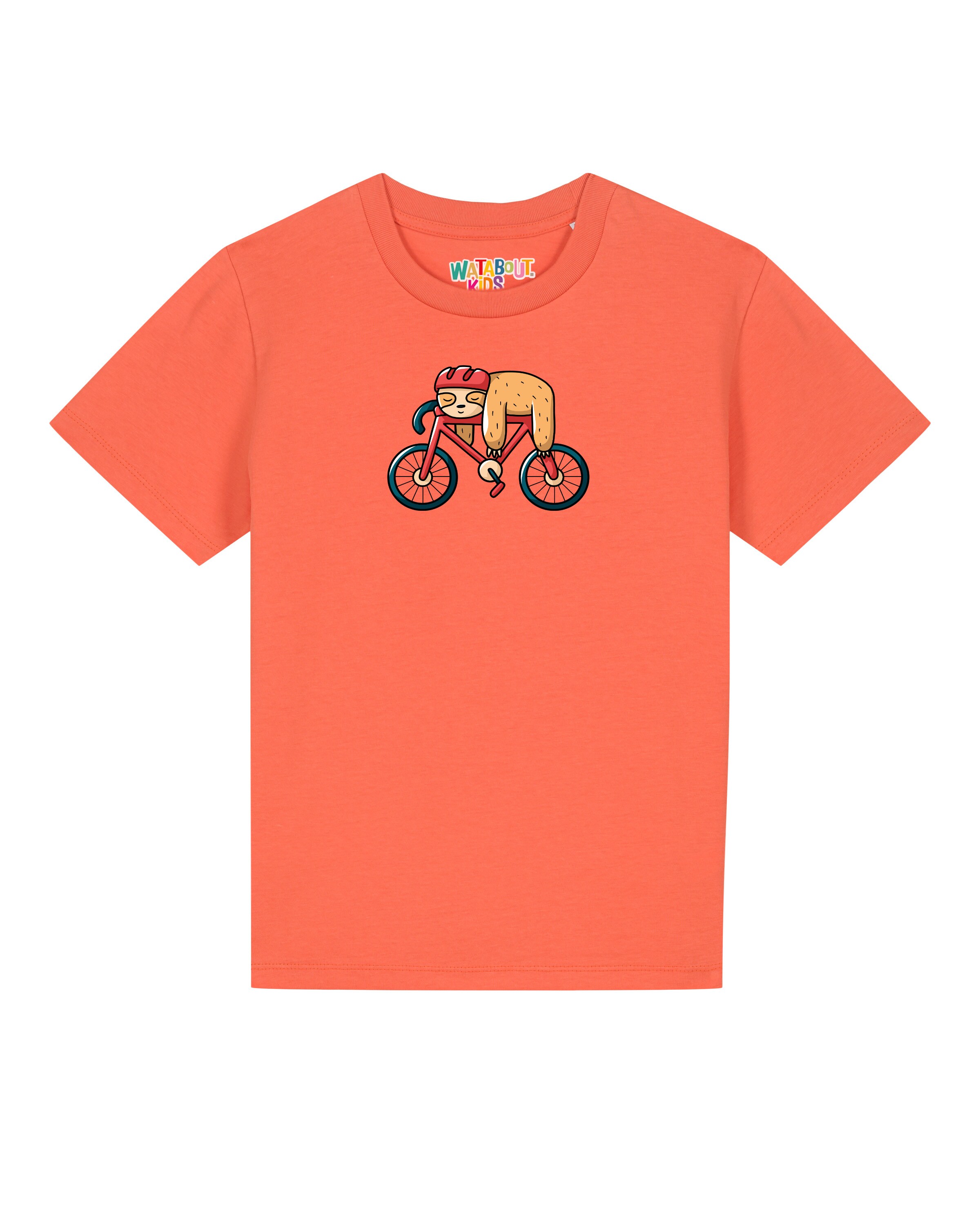 Maglietta 'Sloth' di watabout.kids in arancione: frontale