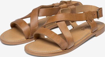Ivylee Copenhagen Sandals 'Laura Escuvado' in Brown
