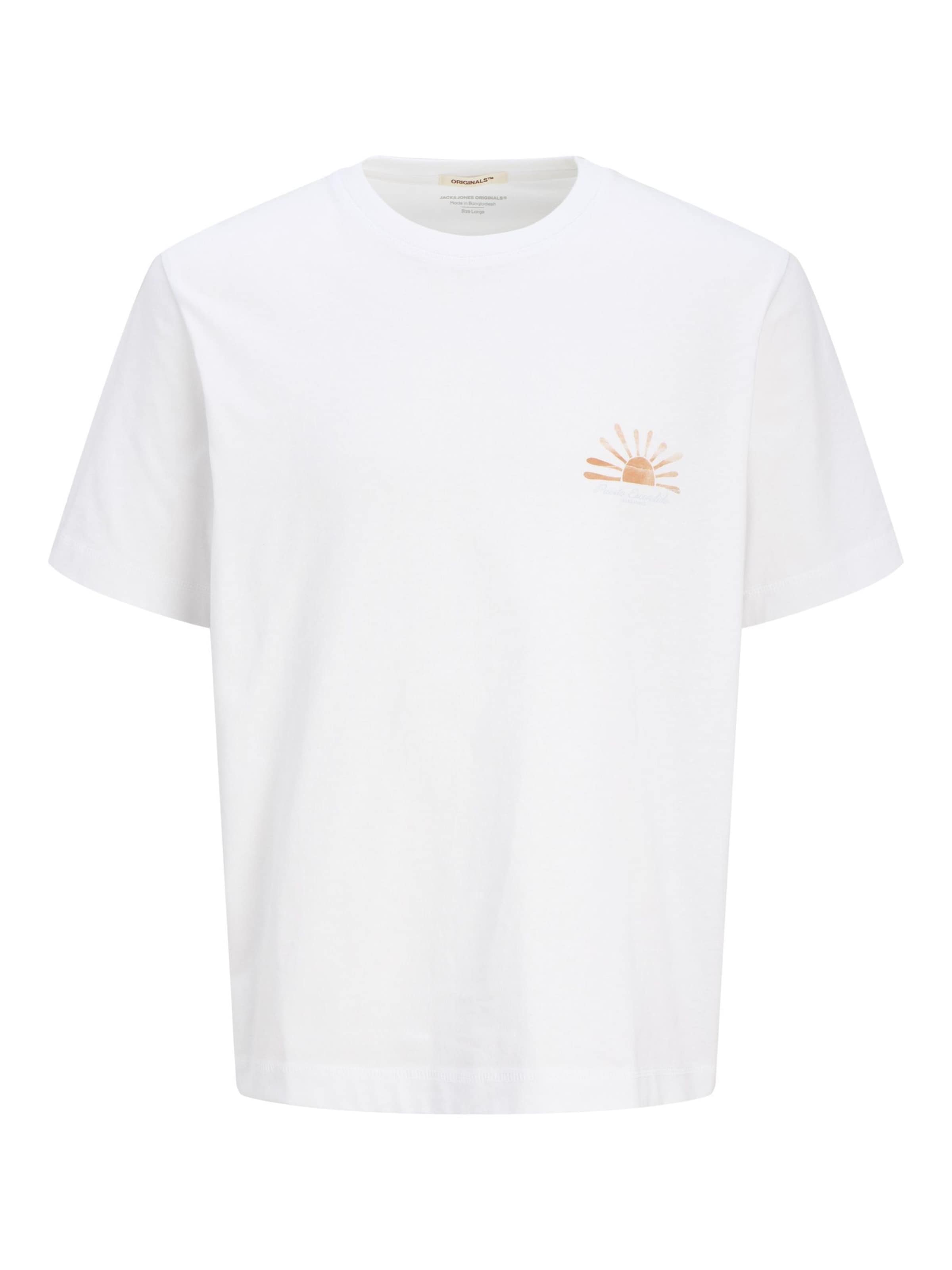 Jack & Jones Junior Μπλουζάκι 'JORCanggu Summer' σε λευκό: μπροστά