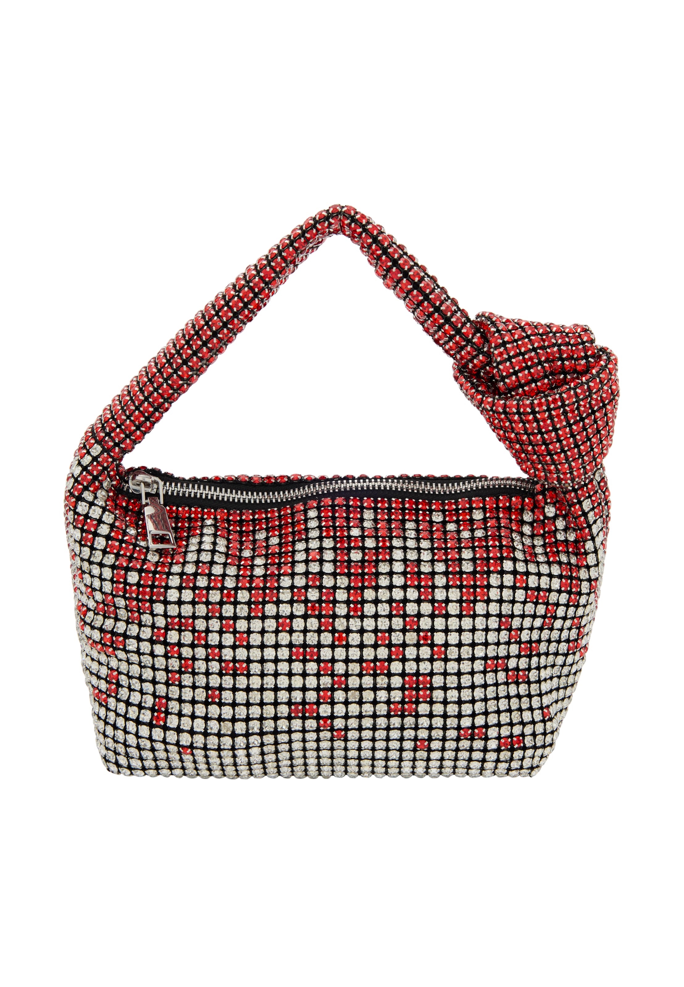 myMo at night Handväska i karminröd / silver, Produktvy