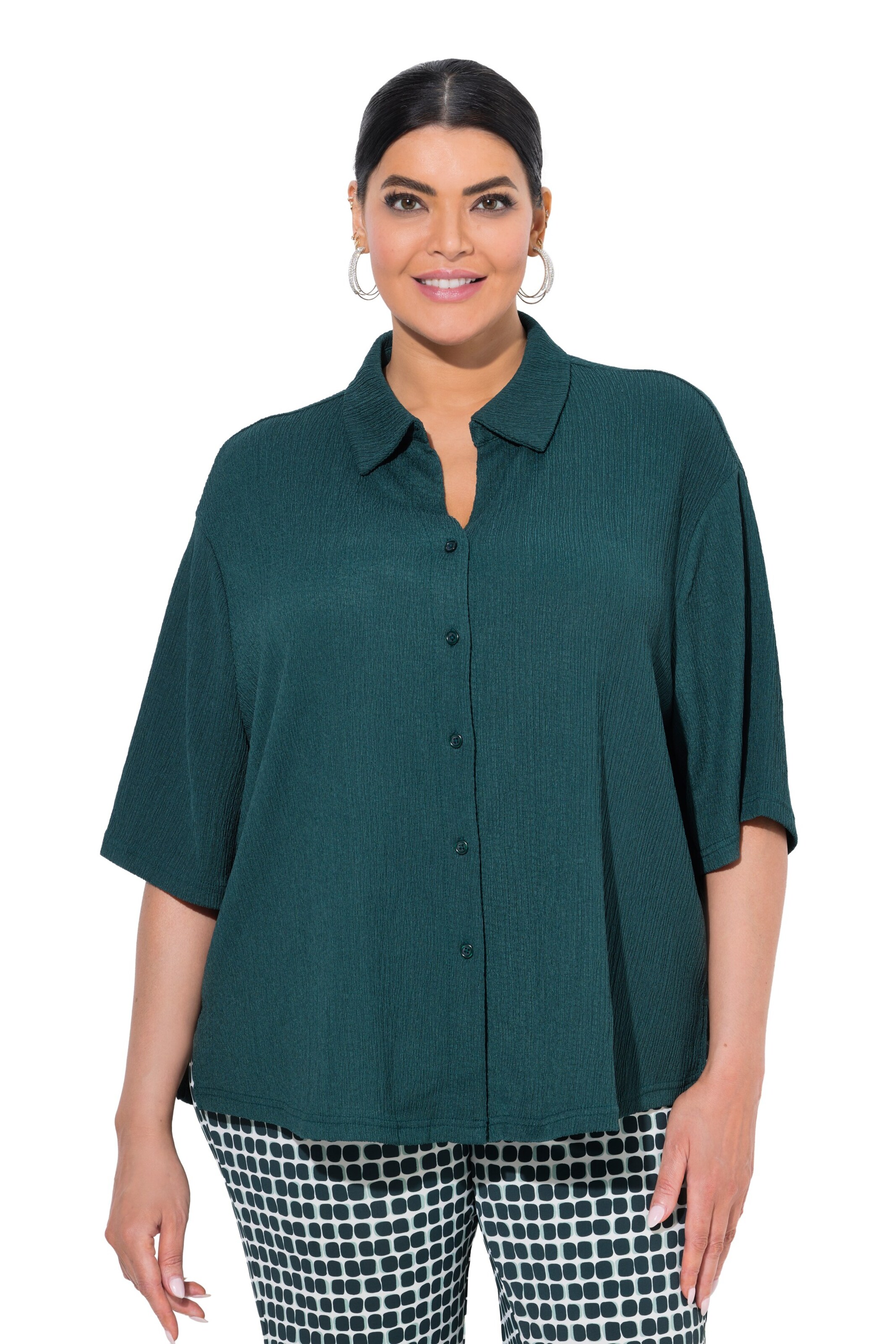Ulla Popken Blouse in Green: front