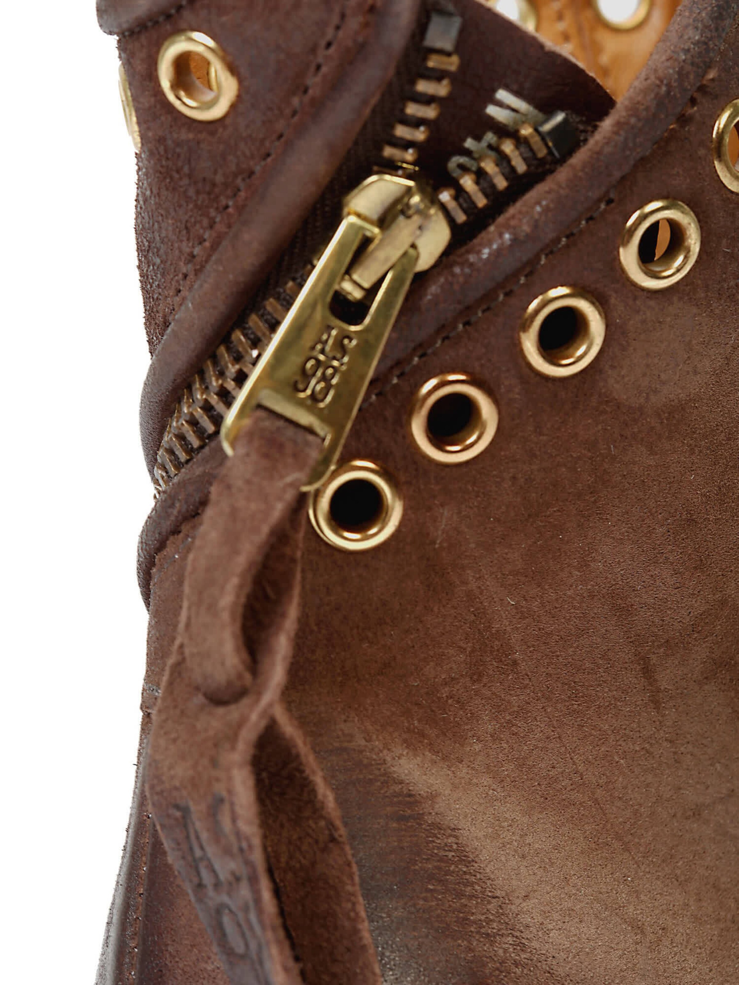 A.S.98 - Botas pelo tornozelo 'Alayna' em castanho: atrás