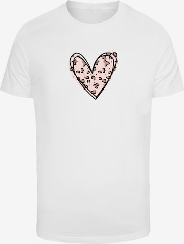 T-Shirt 'Valentines Day - Leopard Heart' Merchcode en blanc : devant